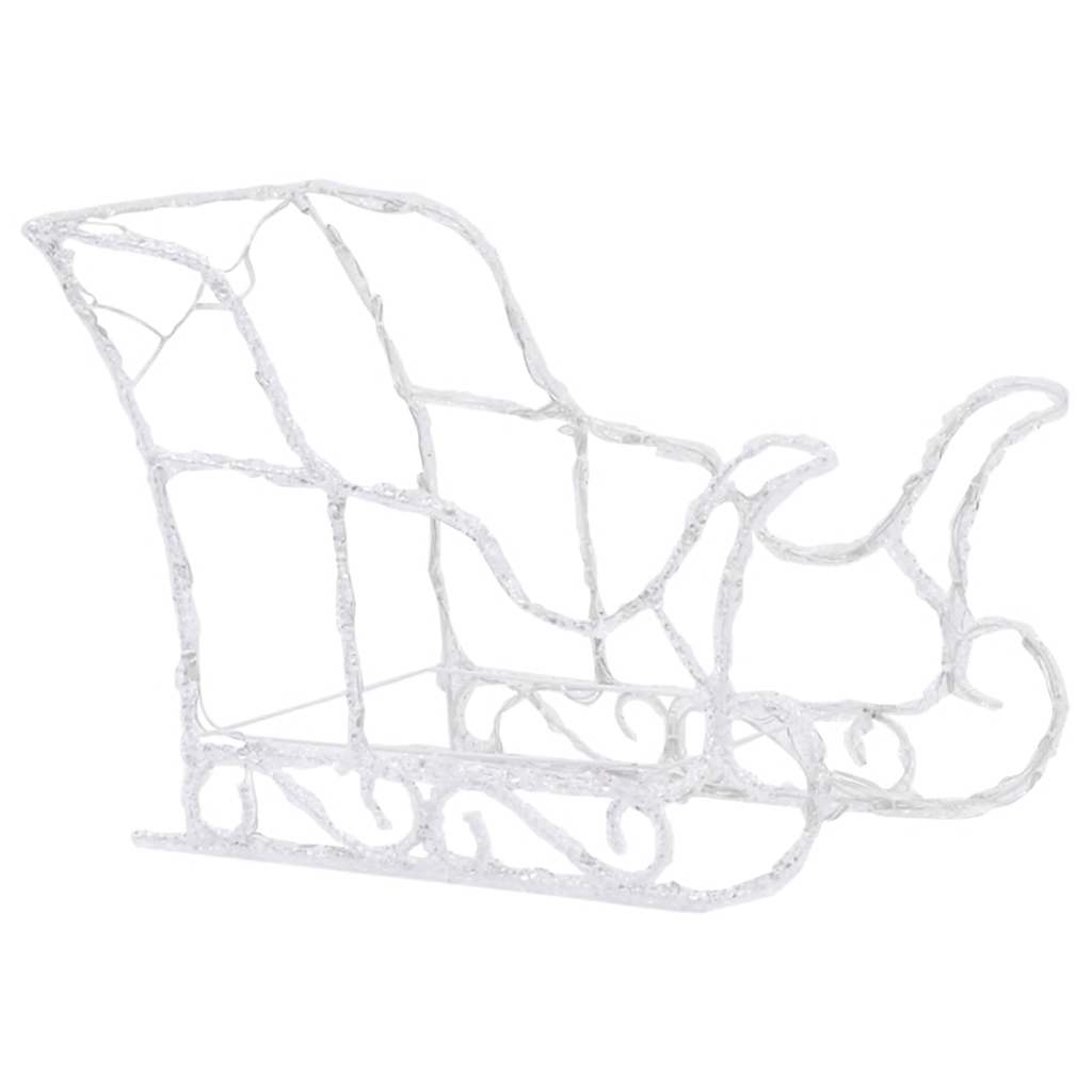 vidaXL Reindeers & Sleigh Christmas Decoration 160 LEDs 130 cm Acrylic - multicolour - 43 x 11 x 55 cm (2 pcs)