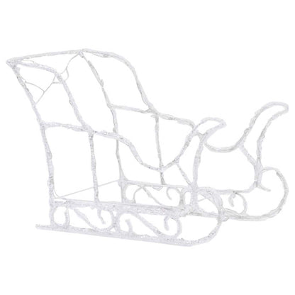 vidaXL Reindeers & Sleigh Christmas Decoration 160 LEDs 130 cm Acrylic - multicolour - 43 x 11 x 55 cm (2 pcs)