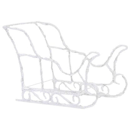 vidaXL Reindeers & Sleigh Christmas Decoration 280x28x55 cm Acrylic - Blue