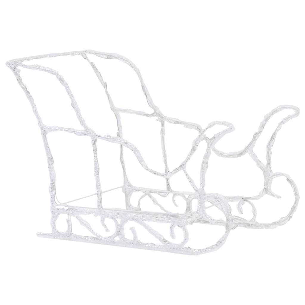 vidaXL Reindeers & Sleigh Christmas Decoration 280x28x55 cm Acrylic - Multicolour