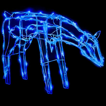 328540 vidaXL 3 Piece Christmas Light Display Reindeers 229 LEDs - Blue - 68 x 38 x 81 cm