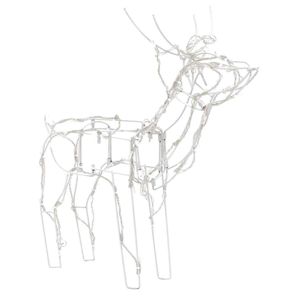 vidaXL 3 Piece Christmas Light Display Reindeers 229 LEDs - multicolour