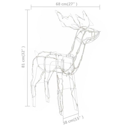 vidaXL 3 Piece Christmas Light Display Reindeers 229 LEDs - multicolour