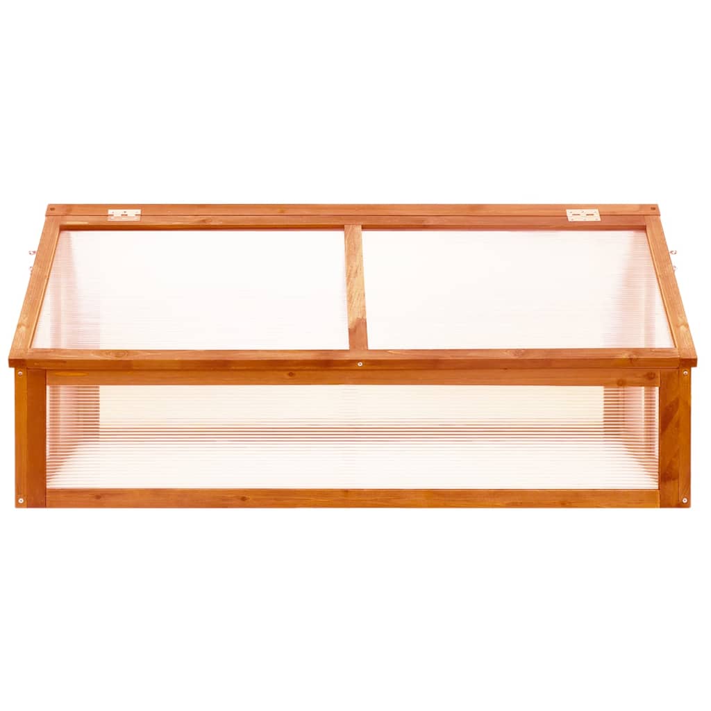 vidaXL Greenhouse | Brown | Solid firwood | Medium | Foldable | Greenhouse