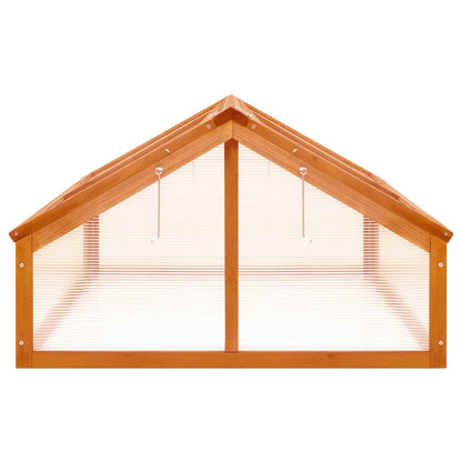 vidaXL Greenhouse | Brown | Solid firwood | Medium | Foldable | Greenhouse