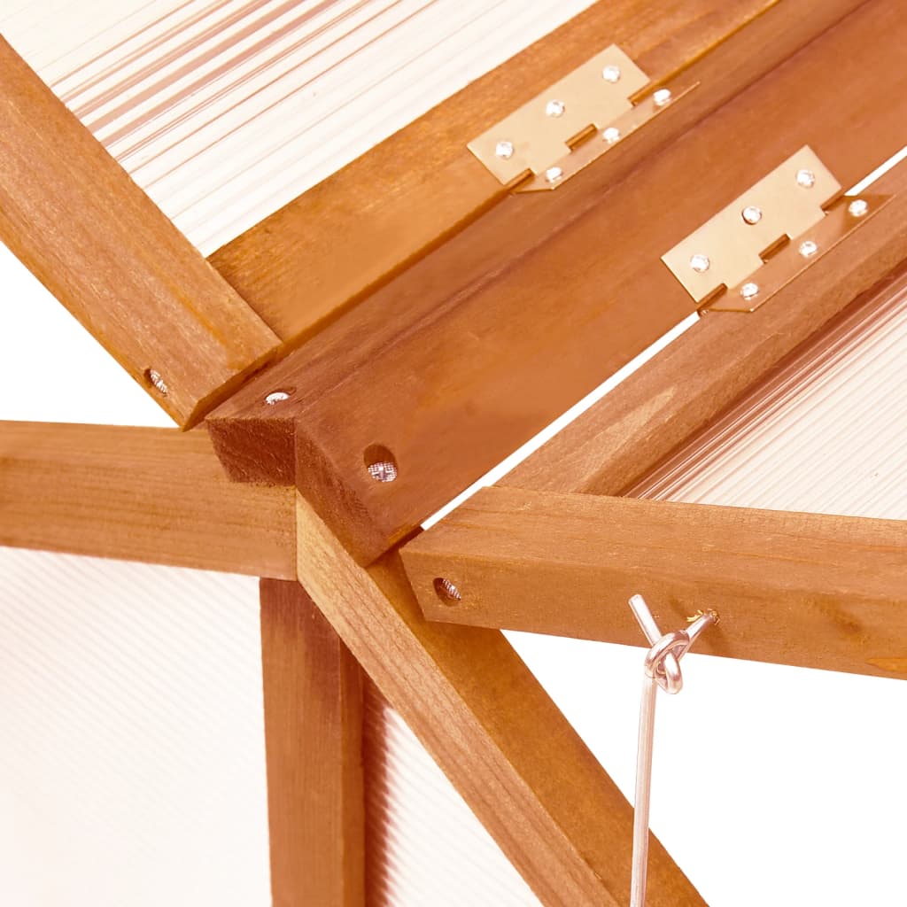 vidaXL Greenhouse | Brown | Solid firwood | Medium | Foldable | Greenhouse