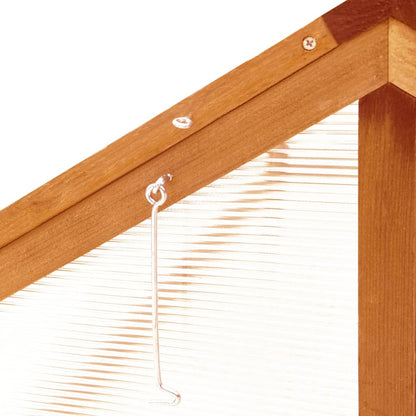 vidaXL Greenhouse | Brown | Solid firwood | Medium | Foldable | Greenhouse