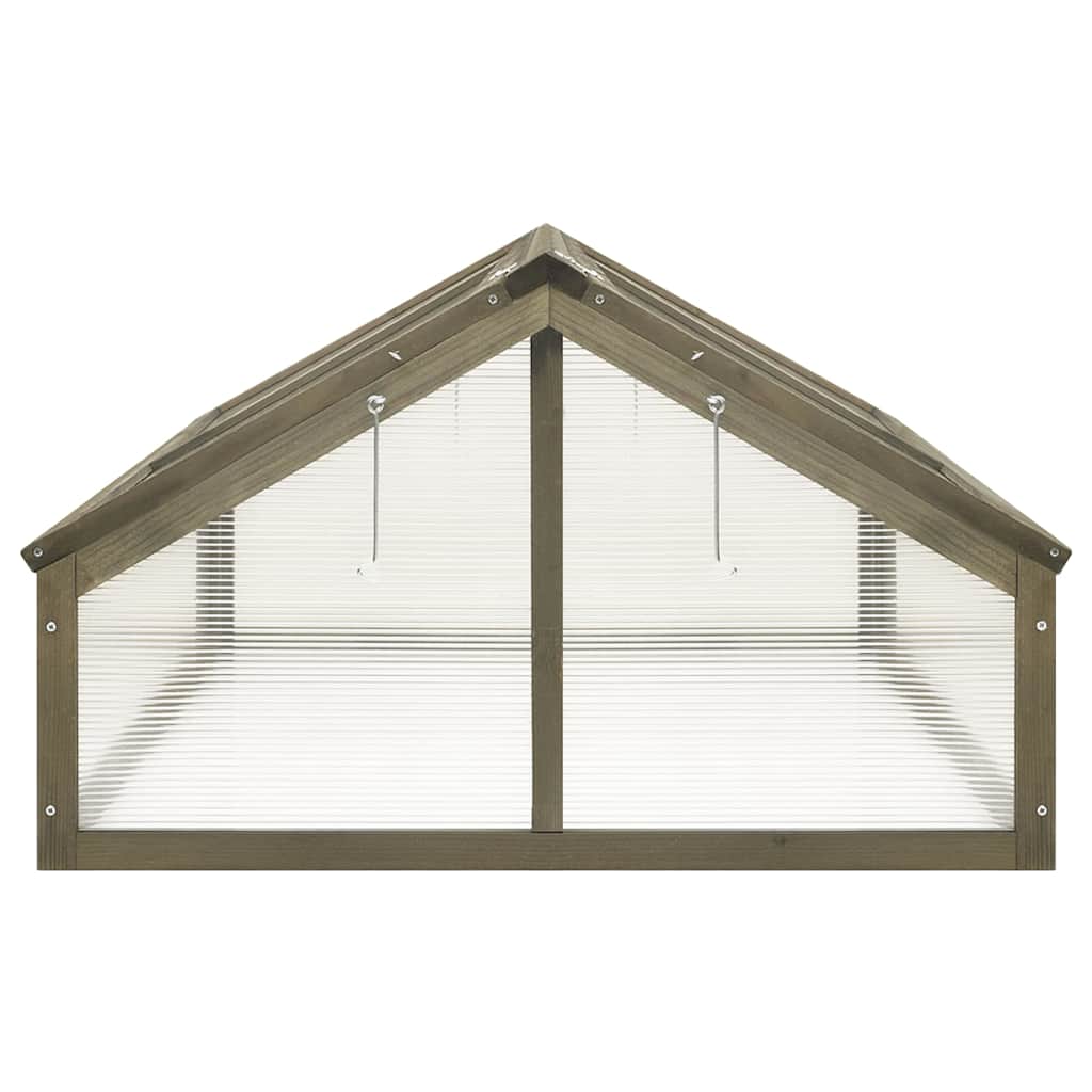 vidaXL Greenhouse | Grey | Solid fir wood and transparent panels | Medium