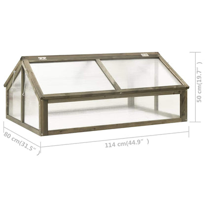 vidaXL Greenhouse | Grey | Solid fir wood and transparent panels | Medium