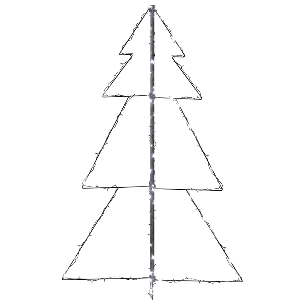 vidaXL Christmas Cone Tree 160 LEDs Indoor and Outdoor 78x120 cm - White - 120 x 78 cm