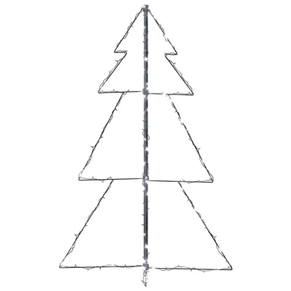 vidaXL Christmas Cone Tree 160 LEDs Indoor and Outdoor 78x120 cm - White - 120 x 78 cm