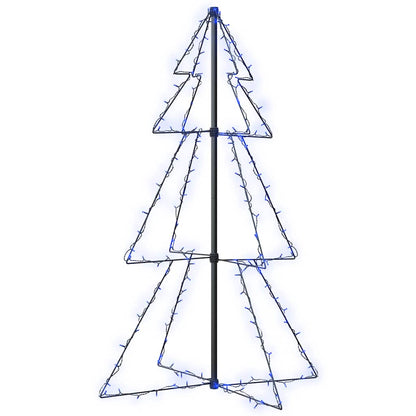 vidaXL Christmas Cone Tree 160 LEDs Indoor and Outdoor 78x120 cm - Blue - 120 x 78 cm