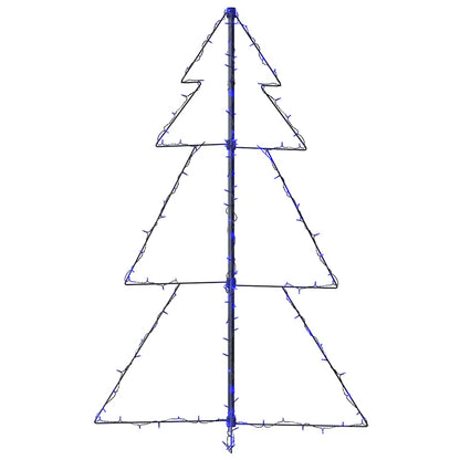vidaXL Christmas Cone Tree 160 LEDs Indoor and Outdoor 78x120 cm - Blue - 120 x 78 cm
