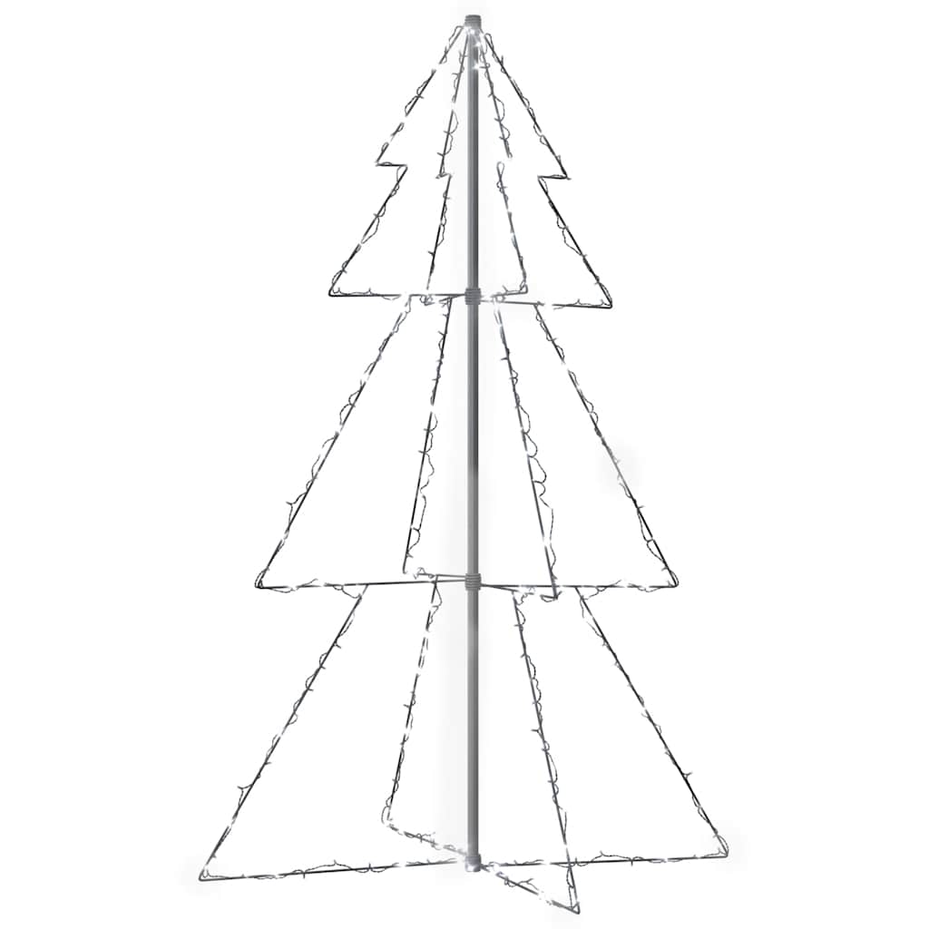 vidaXL Christmas Cone Tree 200 LEDs Indoor and Outdoor 98x150 cm - White - 150 x 98 cm
