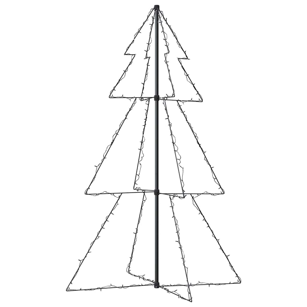 vidaXL Christmas Cone Tree 200 LEDs Indoor and Outdoor 98x150 cm - White - 150 x 98 cm