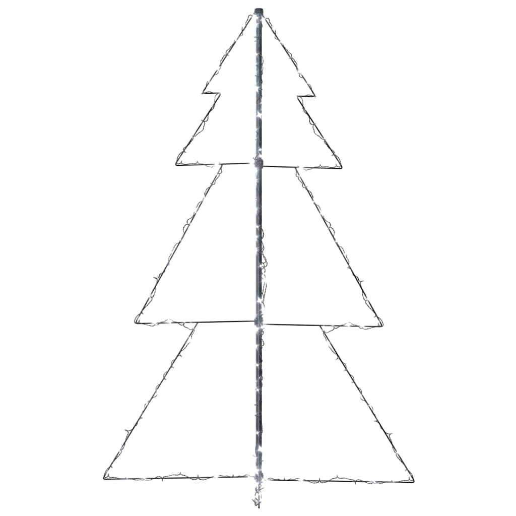 vidaXL Christmas Cone Tree 200 LEDs Indoor and Outdoor 98x150 cm - White - 150 x 98 cm