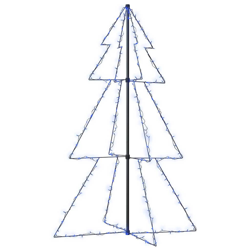 vidaXL Christmas Cone Tree 200 LEDs Indoor and Outdoor 98x150 cm - Blue - 150 x 98 cm