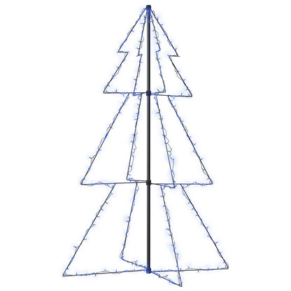 vidaXL Christmas Cone Tree 200 LEDs Indoor and Outdoor 98x150 cm - Blue - 150 x 98 cm