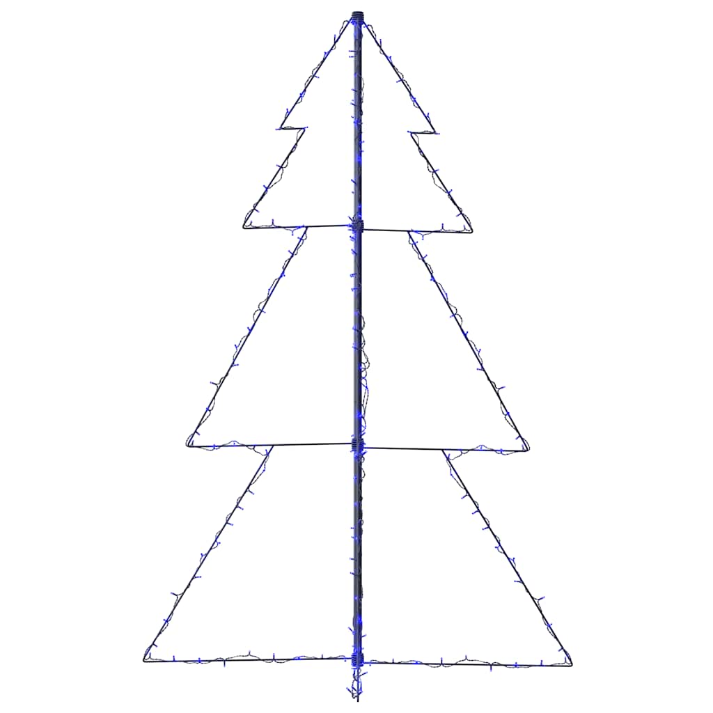 vidaXL Christmas Cone Tree 200 LEDs Indoor and Outdoor 98x150 cm - Blue - 150 x 98 cm
