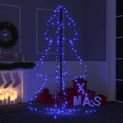 vidaXL Christmas Cone Tree 200 LEDs Indoor and Outdoor 98x150 cm - Blue - 150 x 98 cm