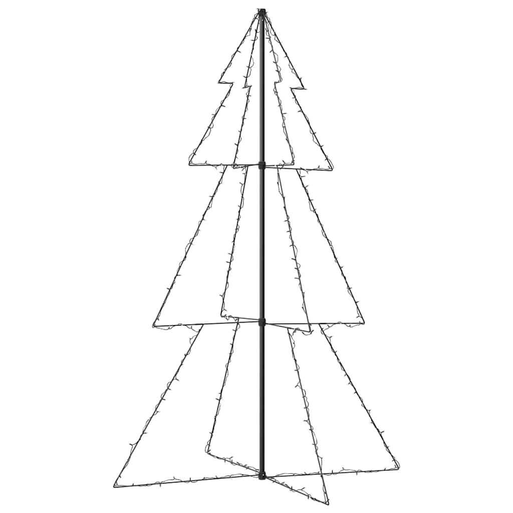 vidaXL Christmas Cone Tree 240 LEDs Indoor and Outdoor 118x180 cm - White - 180 x 118 cm