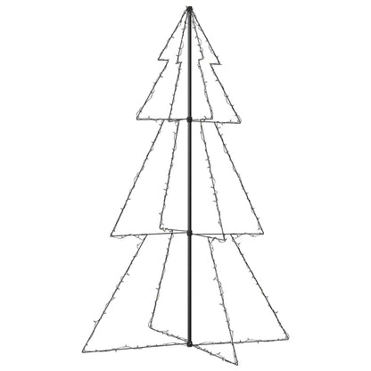 vidaXL Christmas Cone Tree 240 LEDs Indoor and Outdoor 118x180 cm - White - 180 x 118 cm
