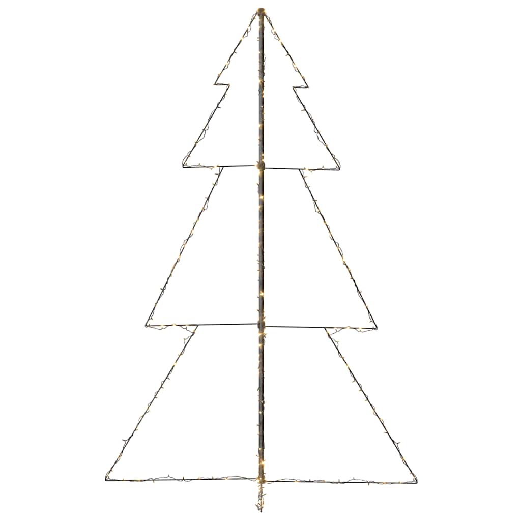 vidaXL Christmas Cone Tree 240 LEDs Indoor and Outdoor 118x180 cm - White - 180 x 118 cm