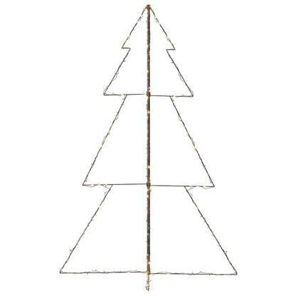 vidaXL Christmas Cone Tree 240 LEDs Indoor and Outdoor 118x180 cm - White - 180 x 118 cm