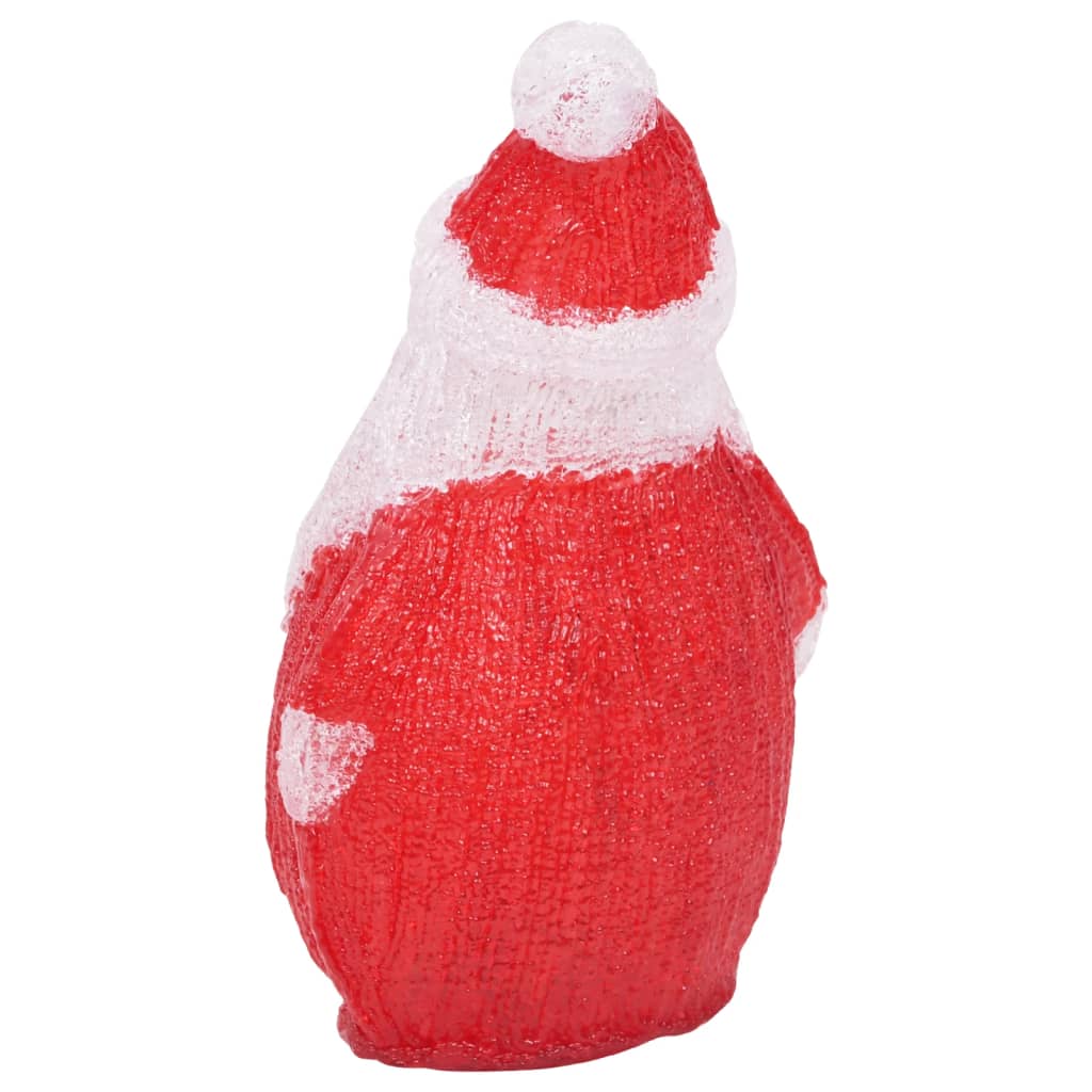 vidaXL LED Christmas Acrylic Santa Figure Indoor and Outdoor 28cm - Red