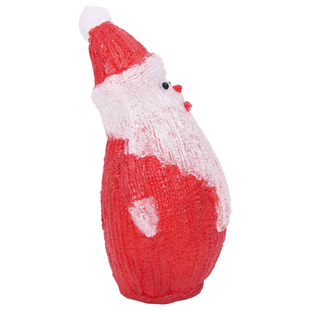 vidaXL LED Christmas Acrylic Santa Figure Indoor and Outdoor 28cm - Red
