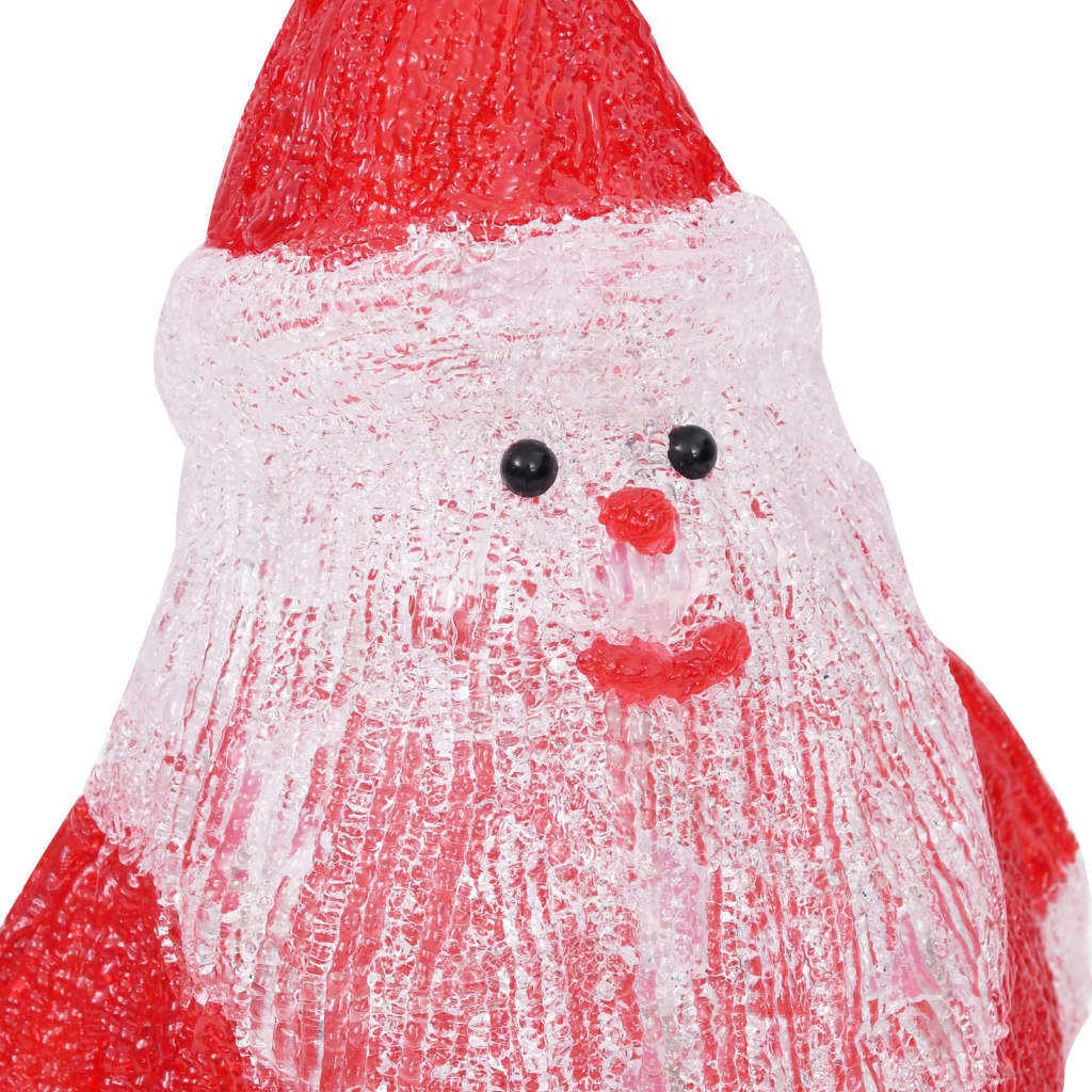 vidaXL LED Christmas Acrylic Santa Figure Indoor and Outdoor 28cm - Red