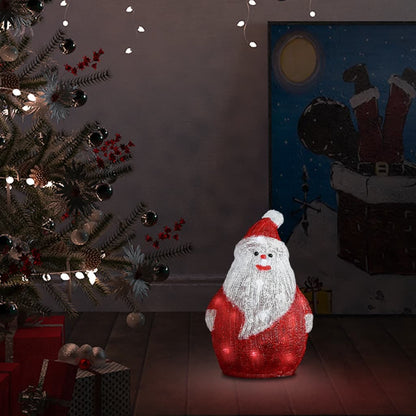 vidaXL LED Christmas Acrylic Santa Figure Indoor and Outdoor 28cm - Red