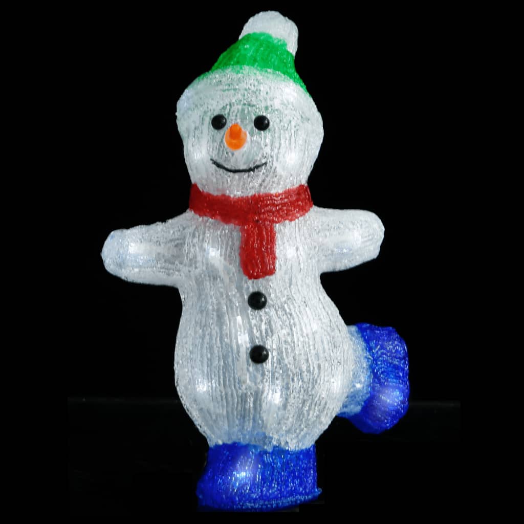 vidaXL LED Christmas Acrylic Snowman Figure Indoor and Outdoor 30cm - White