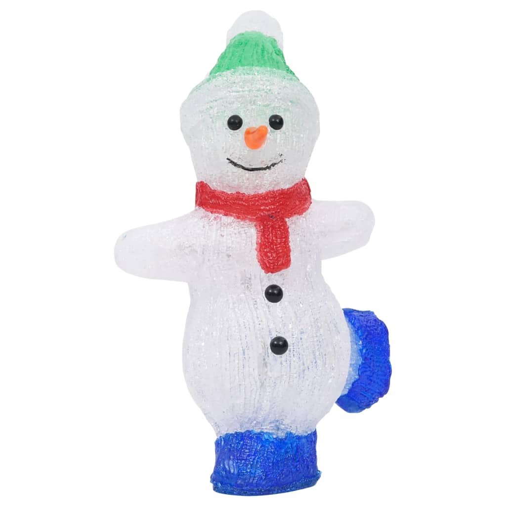 vidaXL LED Christmas Acrylic Snowman Figure Indoor and Outdoor 30cm - White