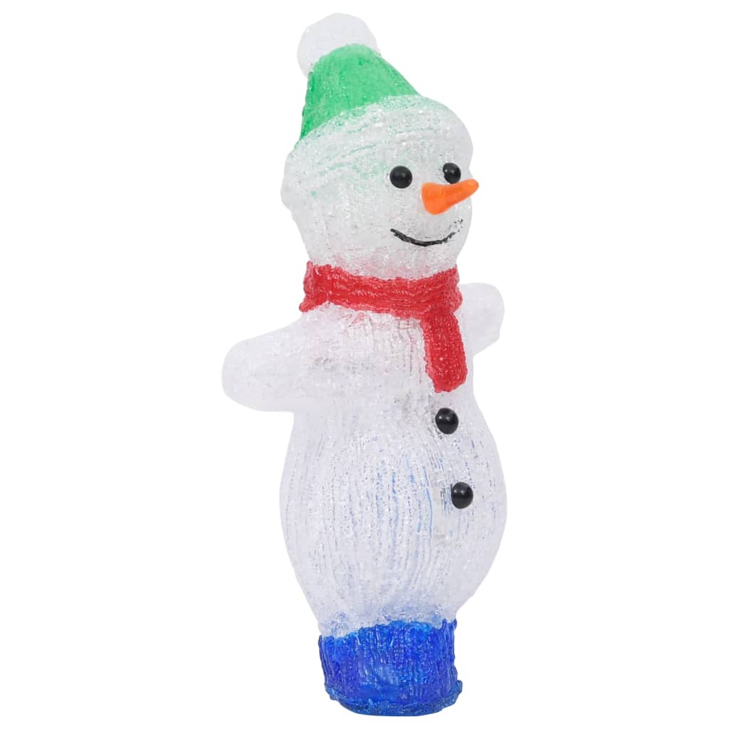 vidaXL LED Christmas Acrylic Snowman Figure Indoor and Outdoor 30cm - White