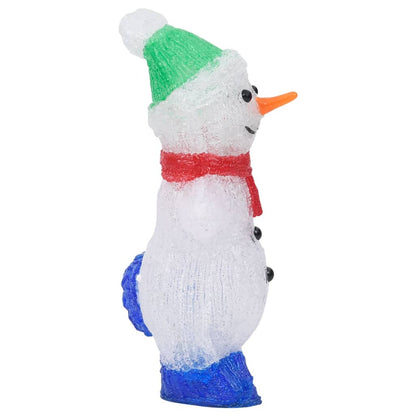 vidaXL LED Christmas Acrylic Snowman Figure Indoor and Outdoor 30cm - White