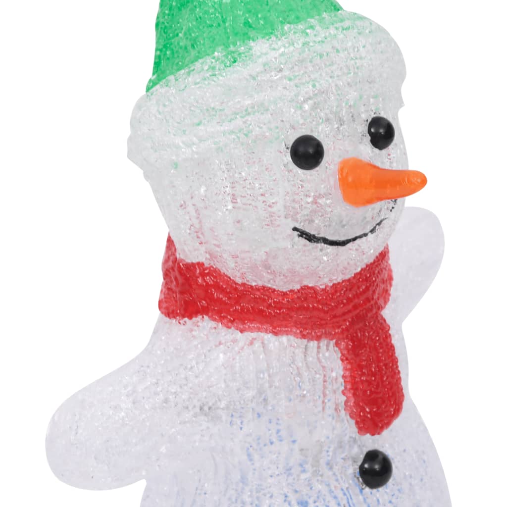 vidaXL LED Christmas Acrylic Snowman Figure Indoor and Outdoor 30cm - White