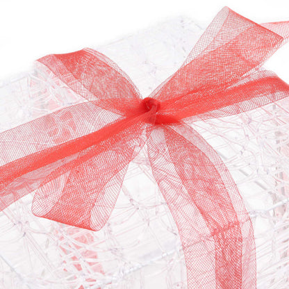 vidaXL Decorative Acrylic Christmas Gift Boxes 3 pcs Colourful - Multicolour