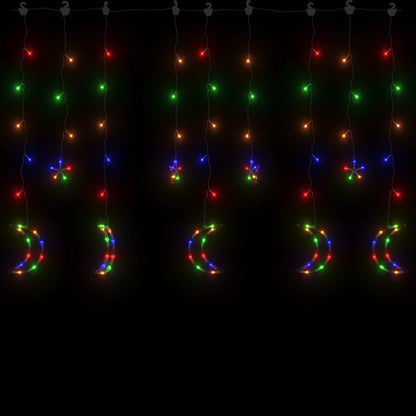 vidaXL Star and Moon Fairy Lights Remote Control 138 LED Colourful