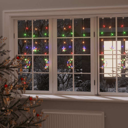vidaXL Star and Moon Fairy Lights Remote Control 138 LED Colourful