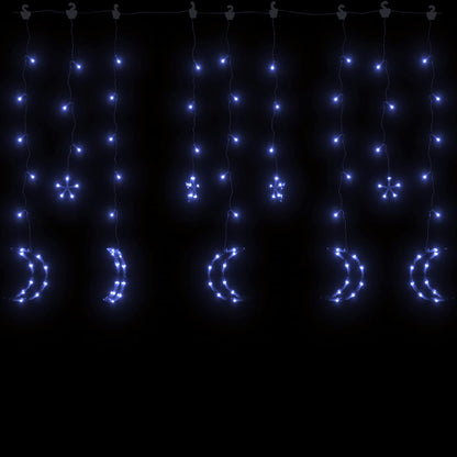 vidaXL Star and Moon Fairy Lights Remote Control 345 LED Blue