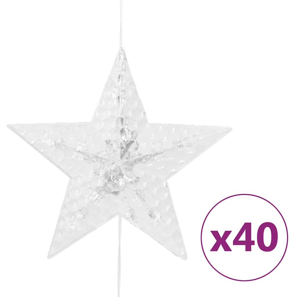 vidaXL LED Star Curtain Fairy Lights 200 LED Blue 8 Function