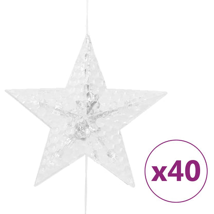 vidaXL LED Star Curtain Fairy Lights 200 LED Blue 8 Function