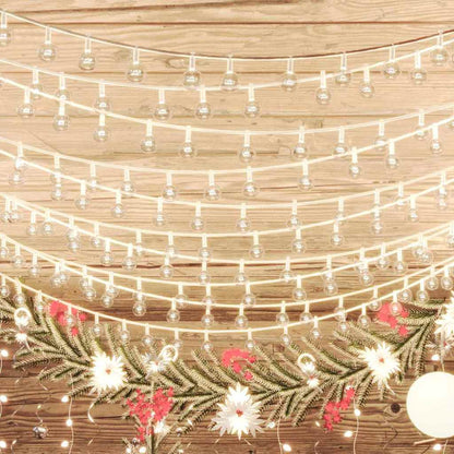 328810 vidaXL Globe Fairy String Lights 20m 200 LED Warm White 8 Function - 2000 cm