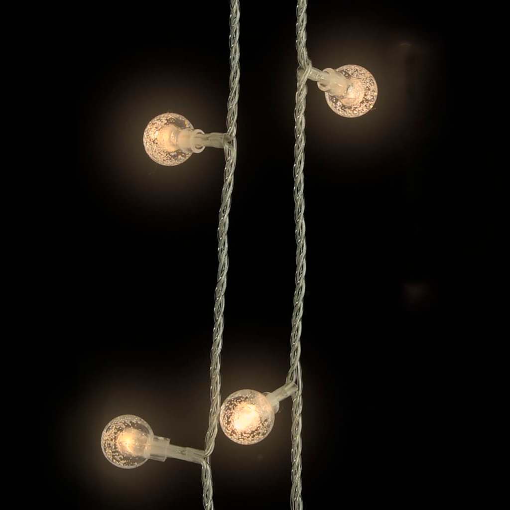 328810 vidaXL Globe Fairy String Lights 20m 200 LED Warm White 8 Function - 2000 cm