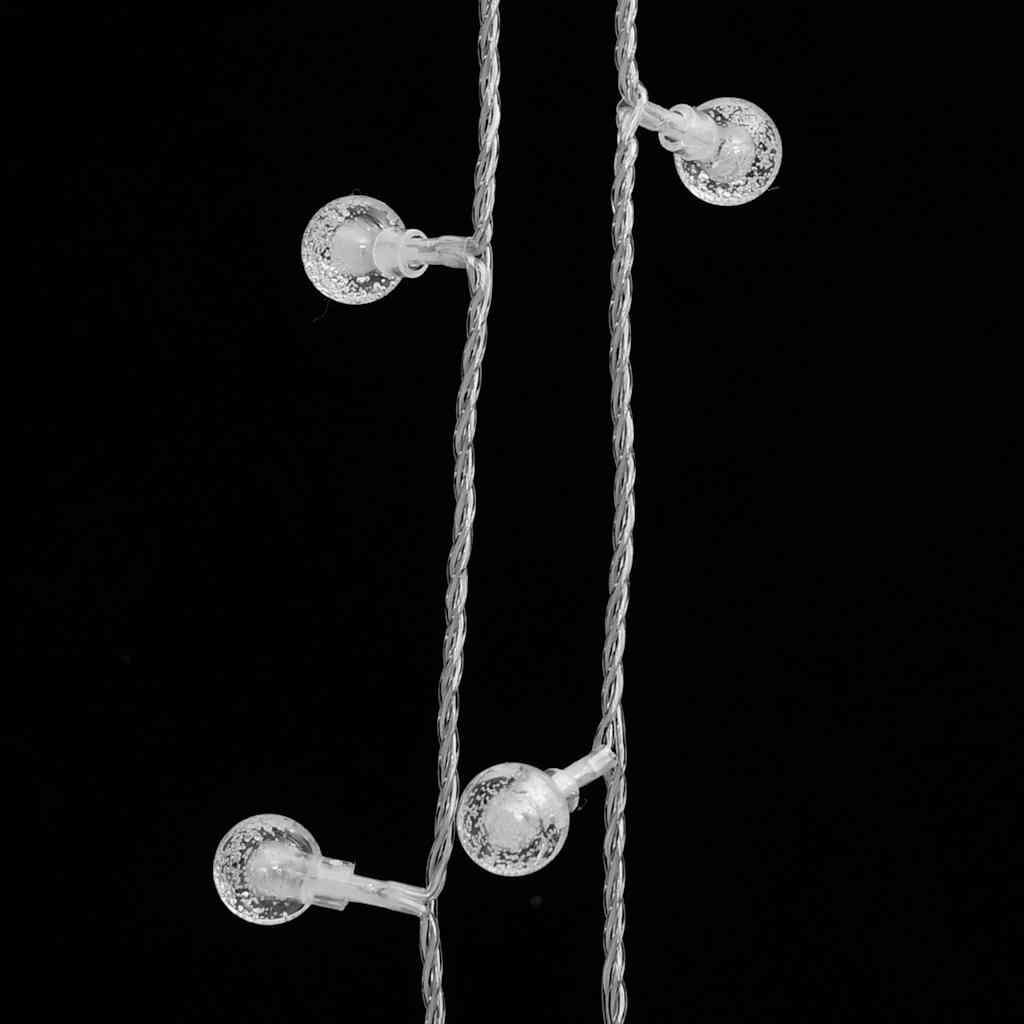 vidaXL Globe Fairy String Lights 20m 200 LED Cold White 8 Function - 20 m