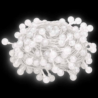 vidaXL Globe Fairy String Lights 20m 200 LED Cold White 8 Function - 20 m