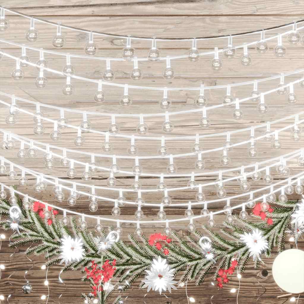 vidaXL Globe Fairy String Lights 40m 400 LED Cold White 8 Function - 40 m