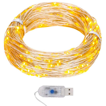 328847 vidaXL LED Micro Fairy String Lights 40m 400 LED Warm White 8 Function - 4000 cm