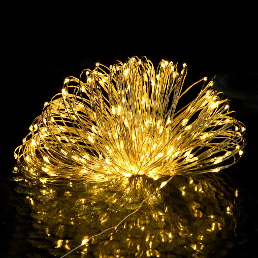 328847 vidaXL LED Micro Fairy String Lights 40m 400 LED Warm White 8 Function - 4000 cm
